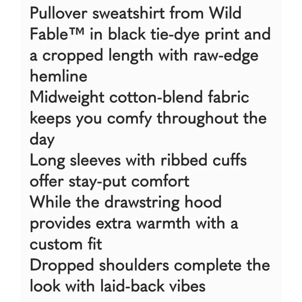 Wild Fable Cropped Hooded Sweatshirt - Picture 12 of 12